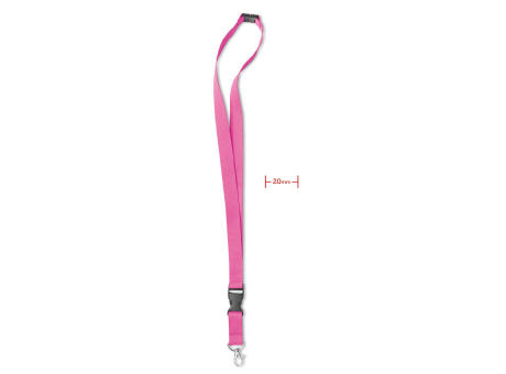 Lanyard con gancho metal 20 mm