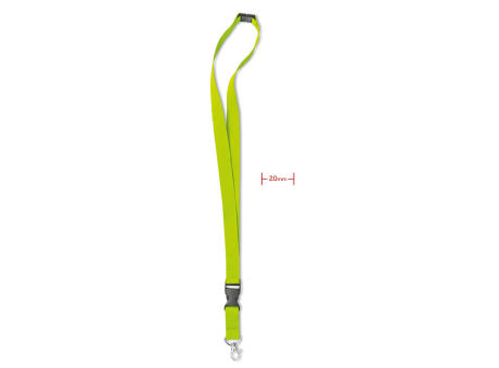 Lanyard con gancho metal 20 mm