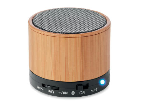 Altavoz bambú inalámbrico