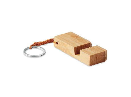 Llavero de bambú con soporte