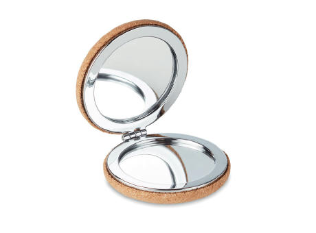 Espejo doble circular corcho