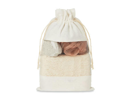 Set de baño en bolsa jute