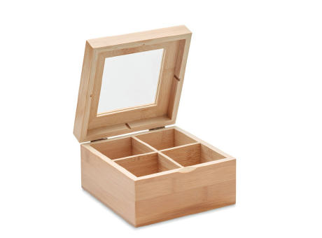 Caja de té de bambú