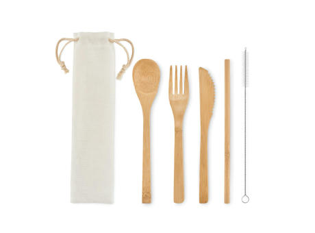 Set de cubiertos de bambú