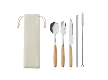 Set de cubiertos acero inox.