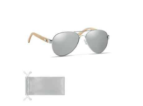 Gafas de sol de bambú en bolsa
