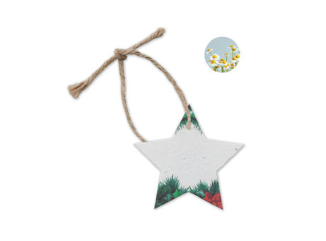 Adorno navideño papel semillas