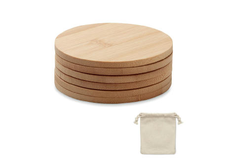 Juego de 6 posavasos de bambú