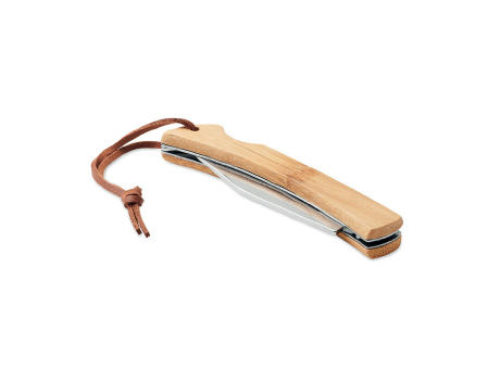 Cuchillo plegable de bambú