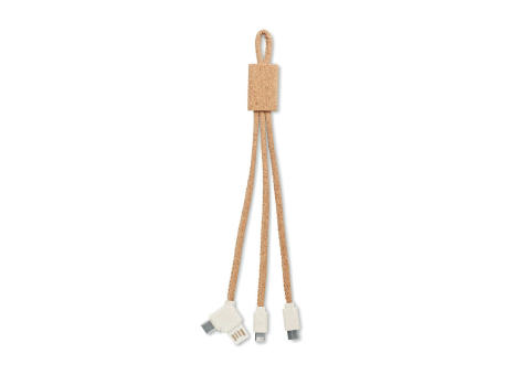 Cable de carga 3 en 1 corcho