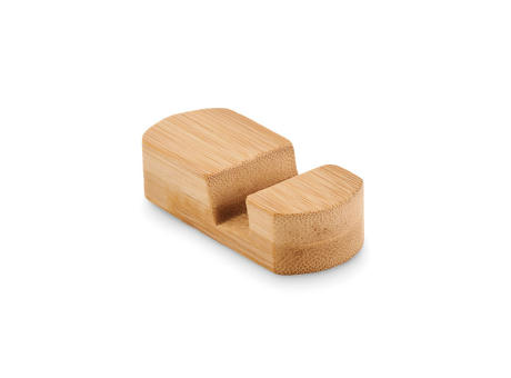 Mini soporte teléfono de bambú