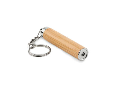 Mini linterna bambú llavero