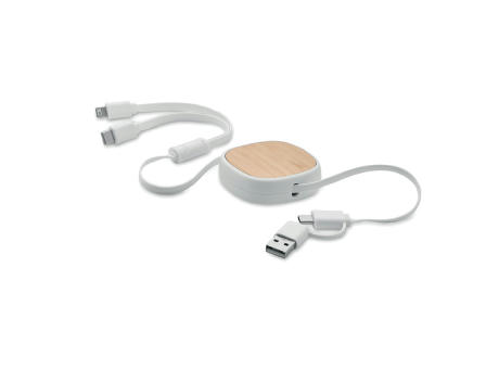 Cable carga retráctil multiUSB