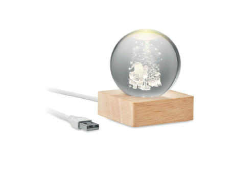Bola de vidrio LED navideña