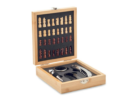 Tablero ajedrez juego de vino