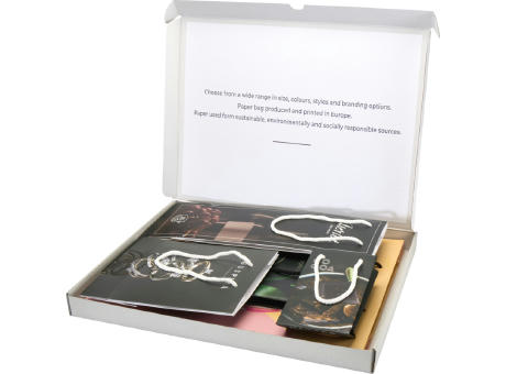Kit de muestras de bolsas de papel integra hechas a mano