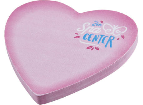 Libreta con notas adhesivas de material reciclado con forma de corazón Sticky-Mate®