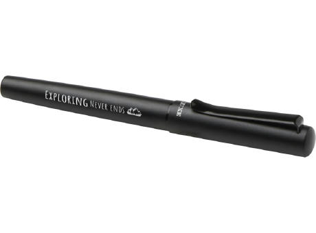 Pluma estilográfica de aluminio reciclado Lucetta (tinta negra)