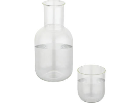 Set de jarra y taza de cristal acabado mate Amelie