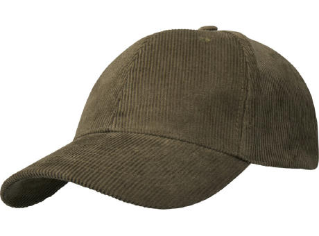 Gorra de 6 paneles de pana reciclada de 280 g/m² Hutton