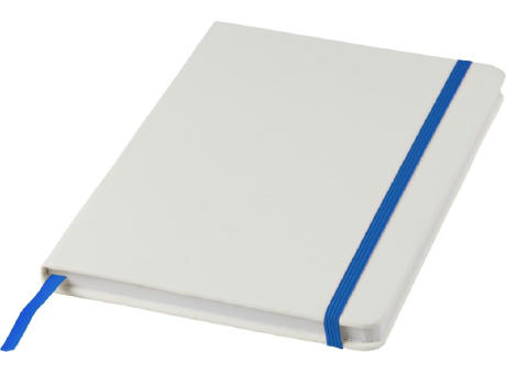 Libreta A5 blanca con cinta de color Spectrum