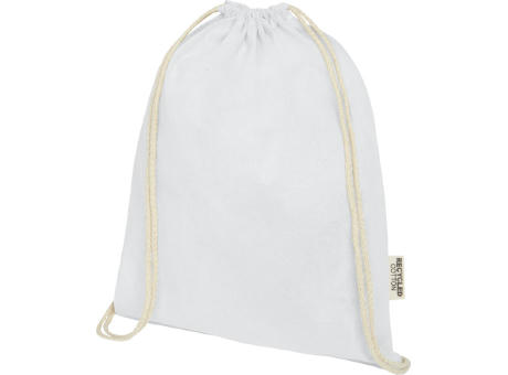 Bolsa con cordón de algodón reciclado GRS de 140 g/m² Oregon