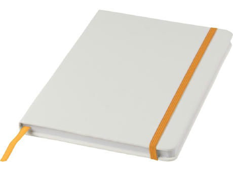 Libreta A5 blanca con cinta de color Spectrum