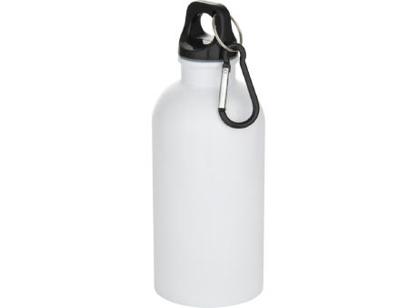 Botella de 400 ml de acero inoxidable con certificado RCS de una sola pared con sublimación y mosquetón Oregon
