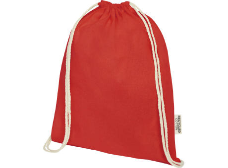 Bolsa con cordón de algodón reciclado GRS de 140 g/m² Oregon