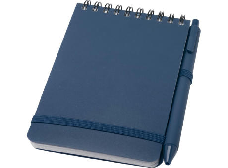 Libreta de tapa dura A6 de plástico procedente del océano con bolígrafo Thalaasa (tinta negra)