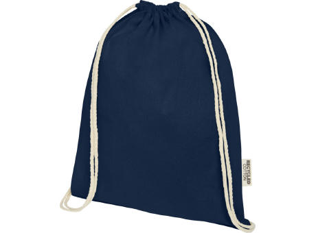 Bolsa con cordón de algodón reciclado GRS de 140 g/m² Oregon