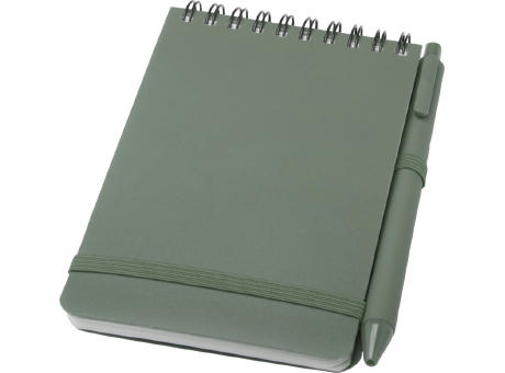 Libreta de tapa dura A6 de plástico procedente del océano con bolígrafo Thalaasa (tinta negra)