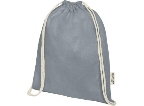 Bolsa con cordón de algodón reciclado GRS de 140 g/m² Oregon
