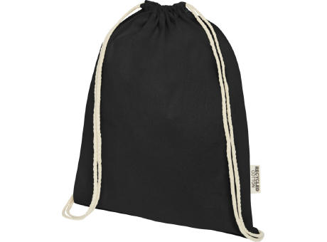 Bolsa con cordón de algodón reciclado GRS de 140 g/m² Oregon