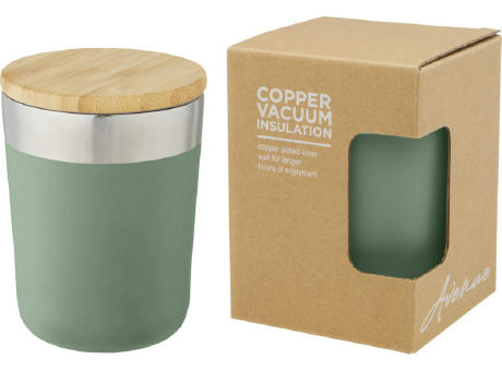 Vaso de 330 ml de acero inoxidable con aislamiento al vacío de cobre y tapa de bambú Lagan