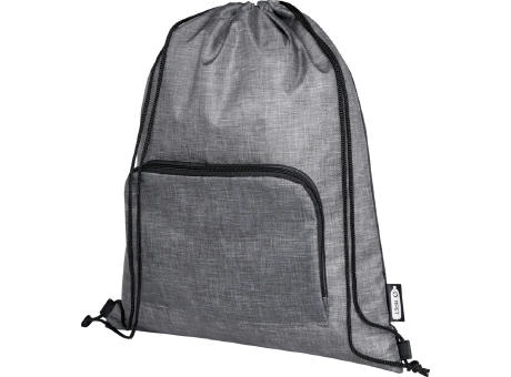 Bolsa con cordón plegable reciclada de 7L Ash