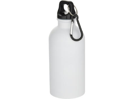 Botella de 400 ml de acero inoxidable mate con certificado RCS de una sola pared con mosquetón Oregon