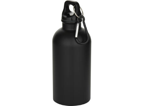 Botella de 400 ml de acero inoxidable mate con certificado RCS de una sola pared con mosquetón Oregon