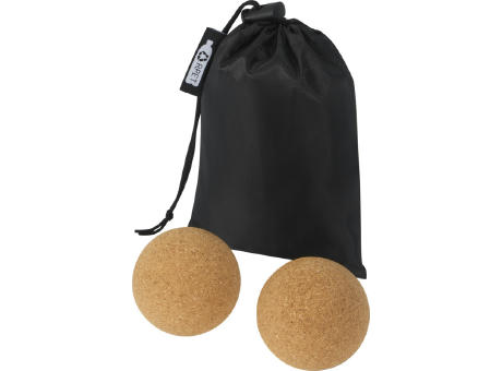 Pelota de corcho para yoga Trikona- Set dos unidades