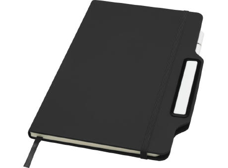 Libreta de tapa dura A5 con combinación de bolígrafo y lápiz Nexus (tinta negra)
