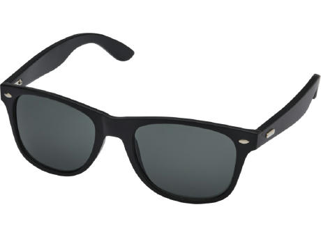 Gafas de sol de bambú con revestimiento en negro Arlo