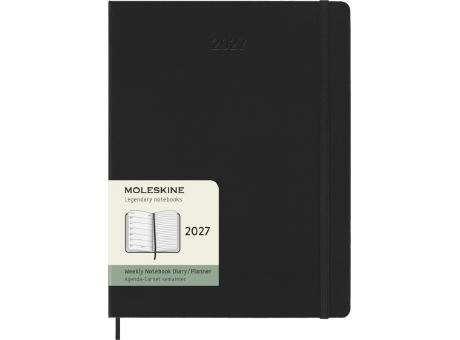 Agenda semanal XL de 12 meses con tapa dura Moleskine