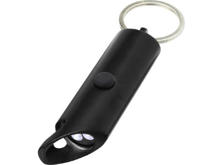 Luz LED IPX de aluminio reciclado y abrebotellas con llavero Flare