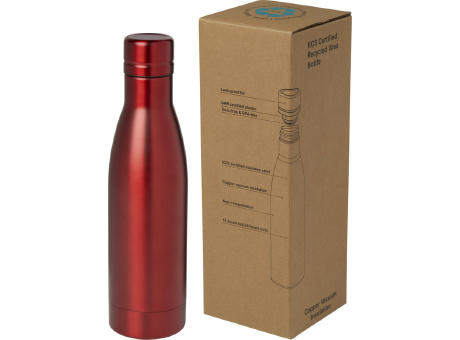 Bidón con aislamiento al vacío de 500 ml de cobre de acero inoxidable reciclado con certificación RCS Vasa