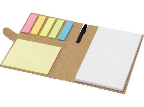 Libreta con notas adhesivas con bolígrafo Swift (tinta negra)