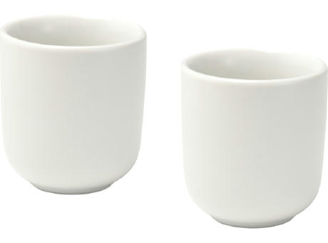 Juego de 2 tazas de espresso de cerámica acabado mate de 90 ml Male