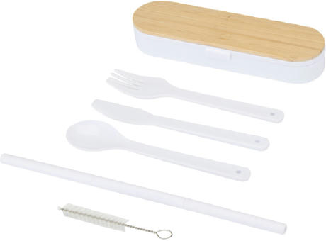 Set de cubiertos con tapa de bambú Runa