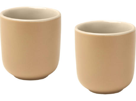Juego de 2 tazas de espresso de cerámica acabado mate de 90 ml Male