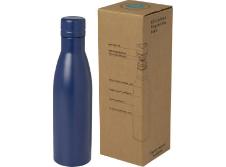 Bidón con aislamiento al vacío de 500 ml de cobre de acero inoxidable reciclado con certificación RCS Vasa