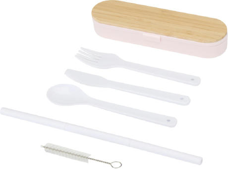 Set de cubiertos con tapa de bambú Runa